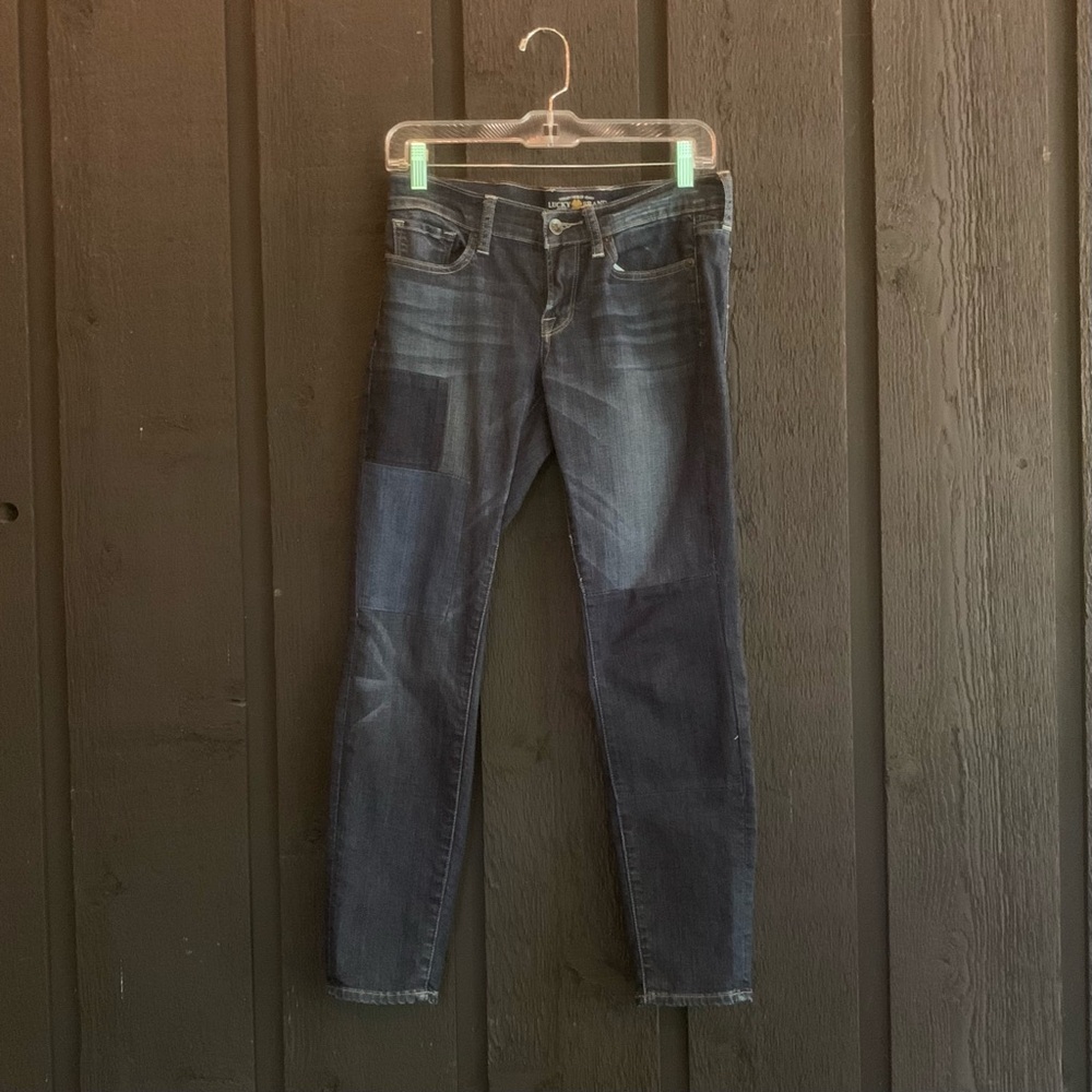 Lucky Brand patchwork skinny jeans